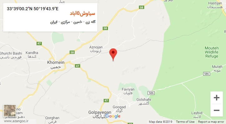 روستای سیاوش0آباد بر روی نقشه