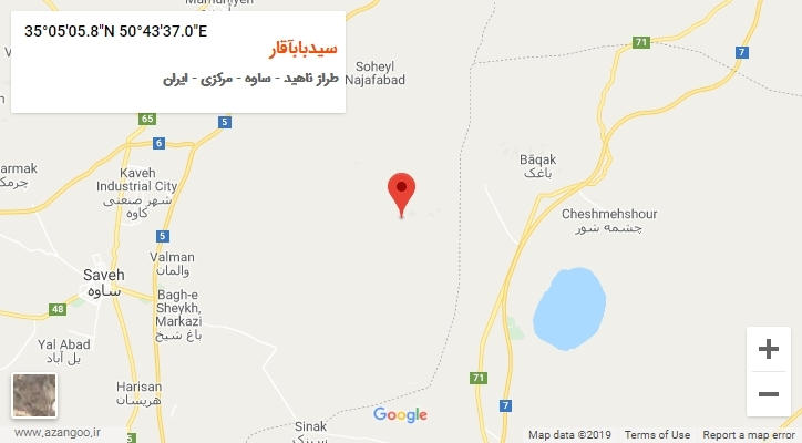 روستای سیدبابآقار بر روی نقشه