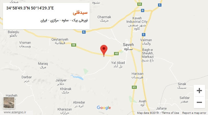 روستای سیدقلی بر روی نقشه