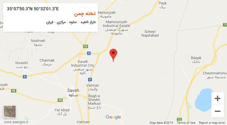 روستای تخته چمن بر روی نقشه