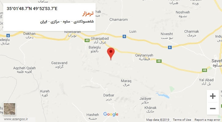 روستای ترمزار بر روی نقشه