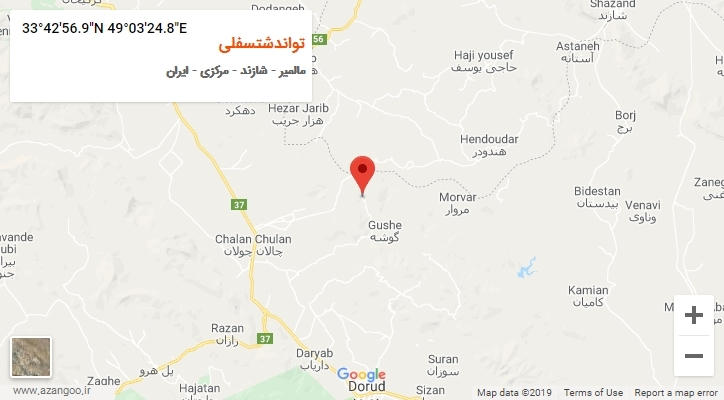 روستای تواندشتسفلی بر روی نقشه