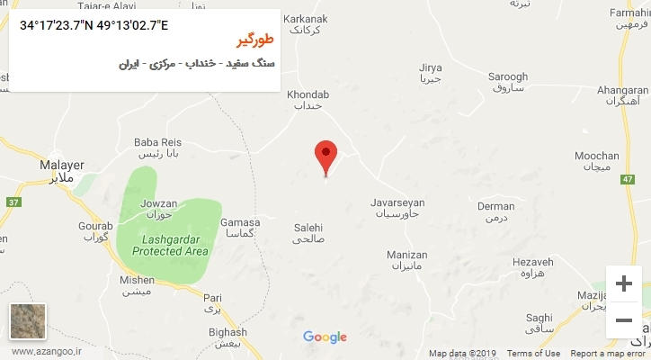 روستای طورگیر بر روی نقشه