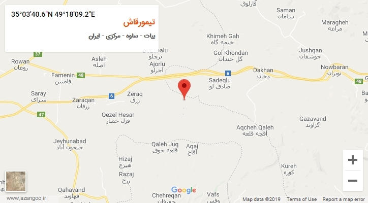روستای تیمورقاش بر روی نقشه