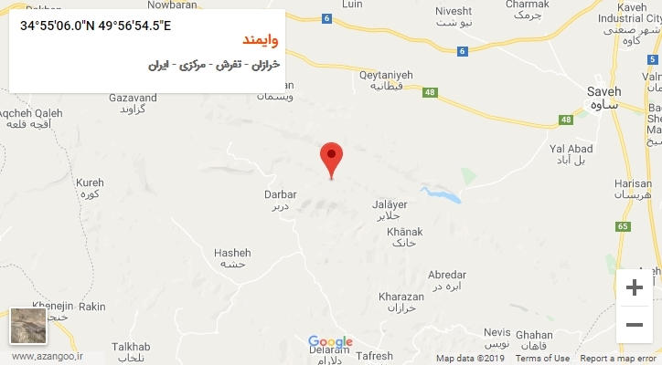 روستای وایمند بر روی نقشه