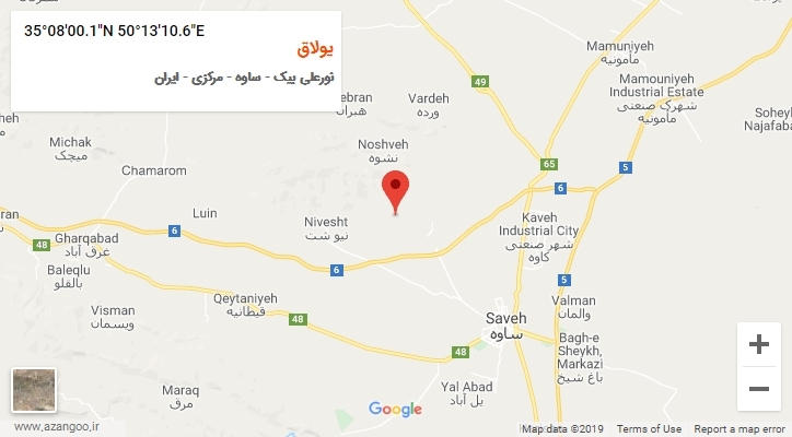 روستای یولاق بر روی نقشه