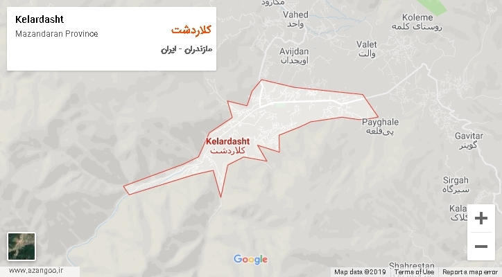 شهرستان کلاردشت بر روی نقشه