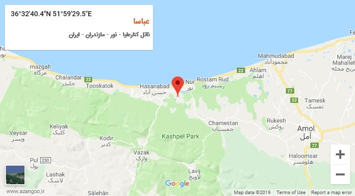 روستای عباسا بر روی نقشه