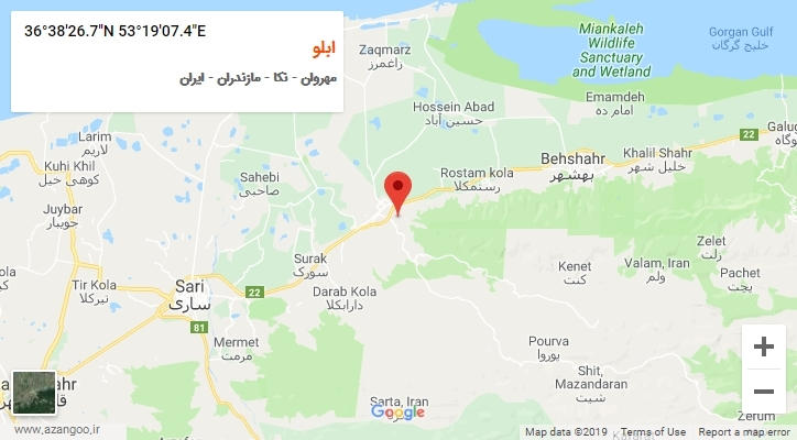 روستای ابلو بر روی نقشه