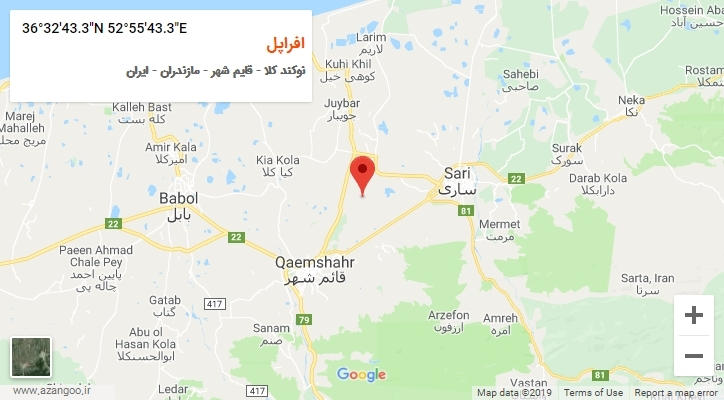 روستای افراپل بر روی نقشه