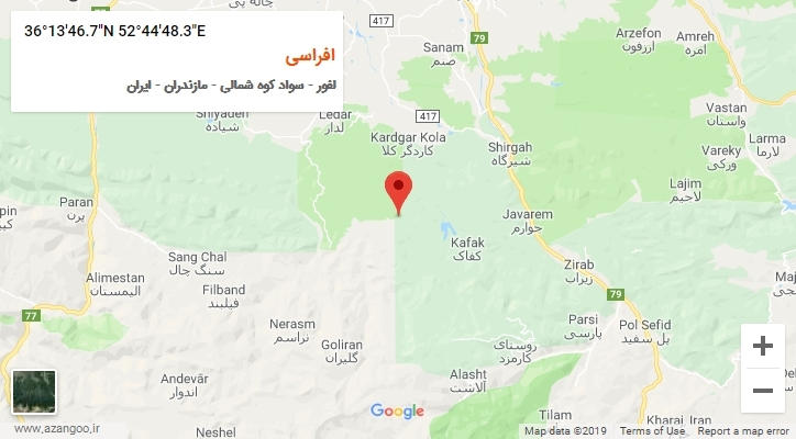 روستای افراسی بر روی نقشه