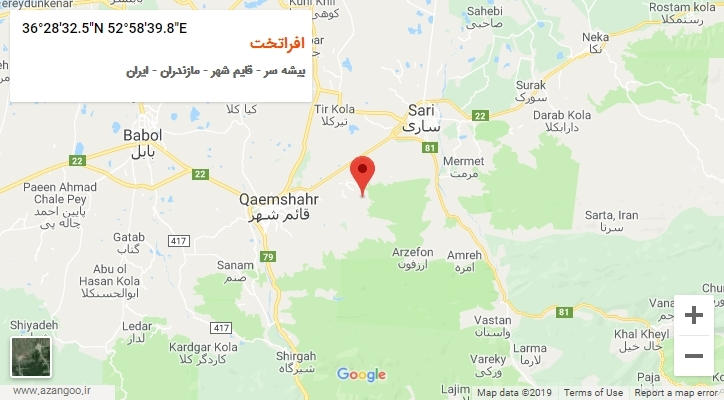 روستای افراتخت بر روی نقشه