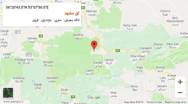 روستای اق مشهد بر روی نقشه