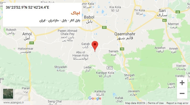 روستای اجاک بر روی نقشه