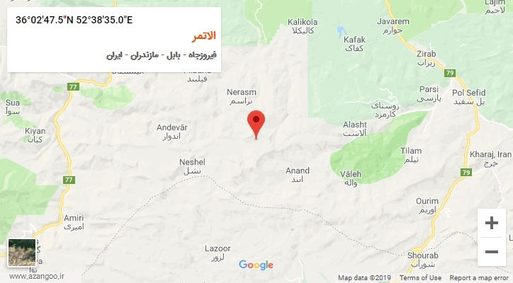 روستای الاتمر بر روی نقشه