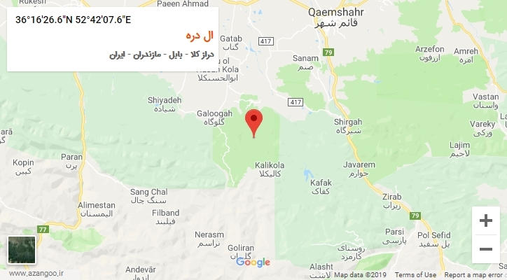 روستای ال دره بر روی نقشه