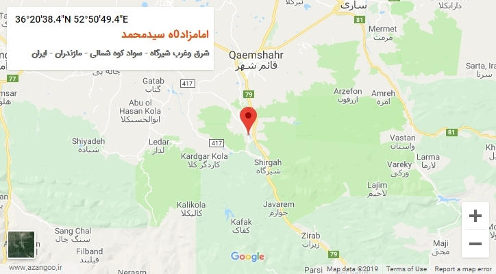 روستای امامزاد0ه سیدمحمد بر روی نقشه
