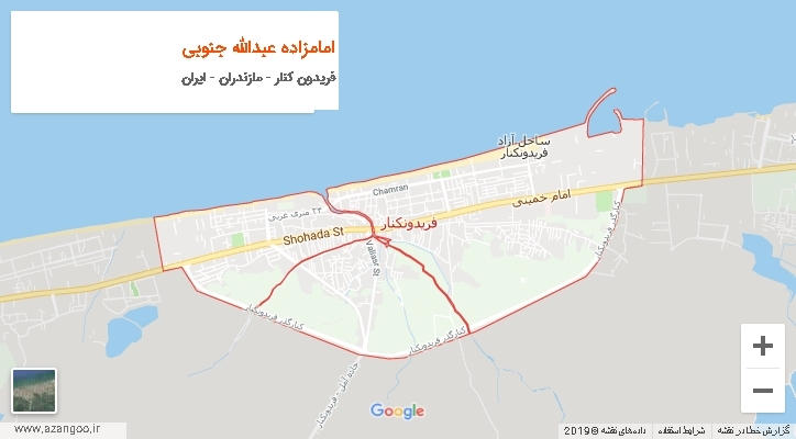 دهستان امامزاده عبدالله جنوبی بر روی نقشه