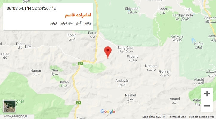 روستای امامزاده قاسم بر روی نقشه