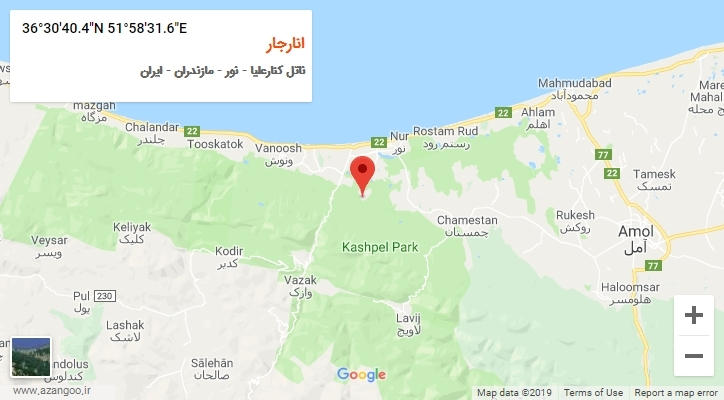 روستای انارجار بر روی نقشه