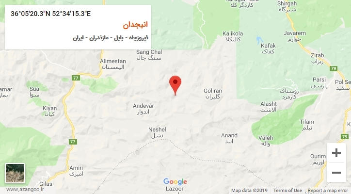 روستای انیجدان بر روی نقشه