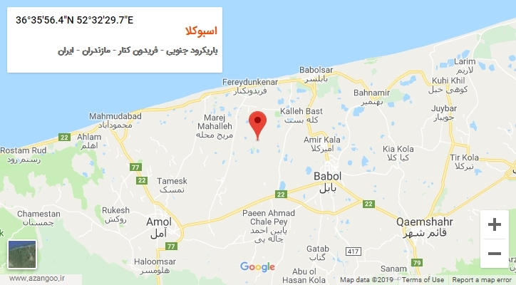 روستای اسبوکلا بر روی نقشه