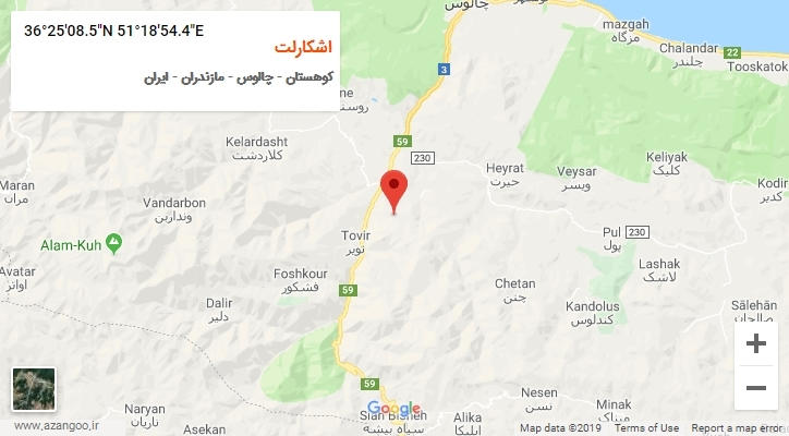 روستای اشکارلت بر روی نقشه