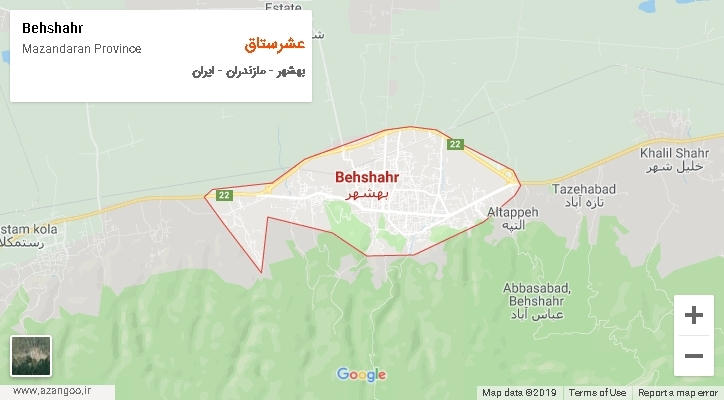 دهستان عشرستاق بر روی نقشه