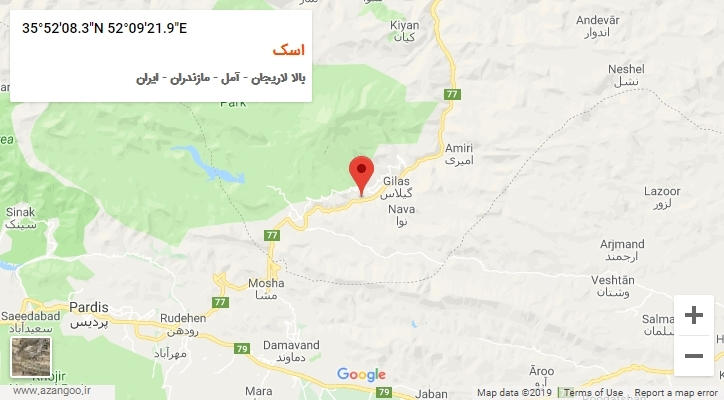 روستای اسک بر روی نقشه