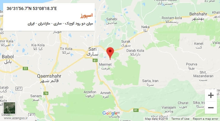 روستای اسپورز بر روی نقشه