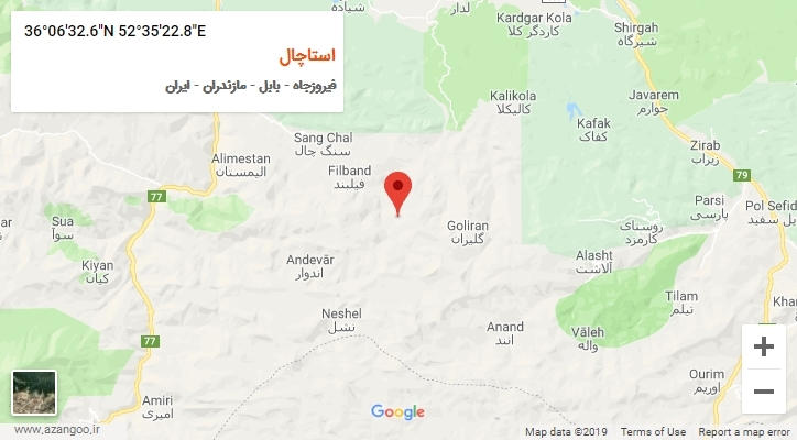 روستای استاچال بر روی نقشه