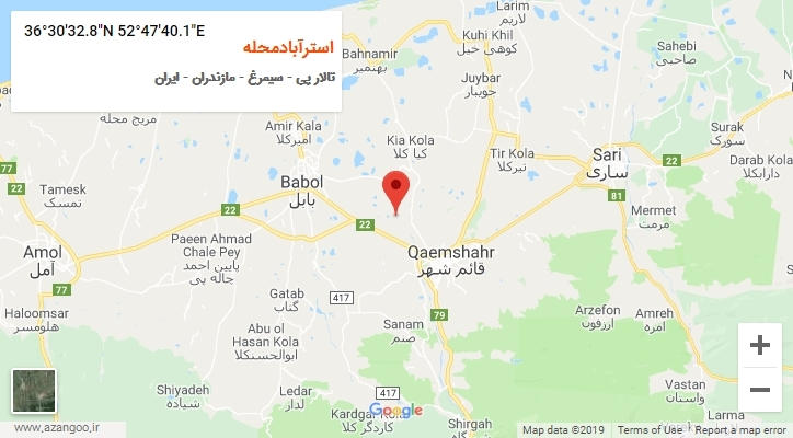 روستای استرآبادمحله بر روی نقشه