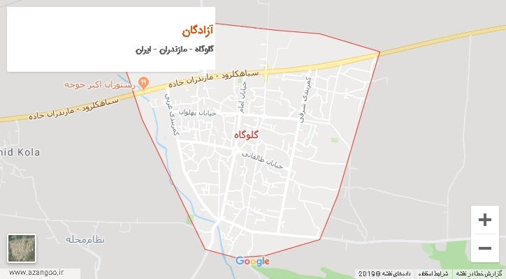 دهستان آزادگان بر روی نقشه