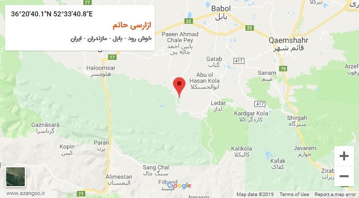 روستای ازارسی حاتم بر روی نقشه