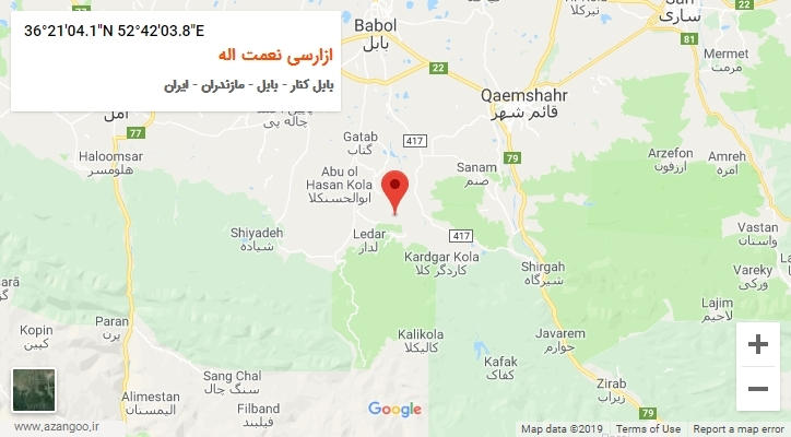 روستای ازارسی نعمت اله بر روی نقشه