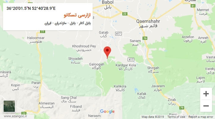 روستای ازارسی تسکانو بر روی نقشه