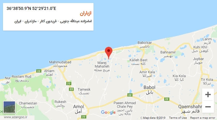 روستای ازباران بر روی نقشه