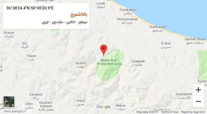روستای بالااشتوج بر روی نقشه