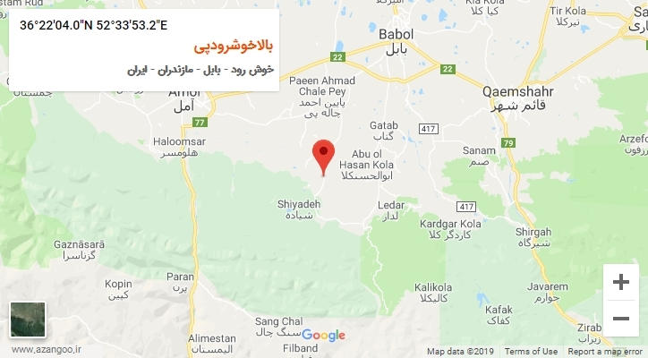 روستای بالاخوشرودپی بر روی نقشه