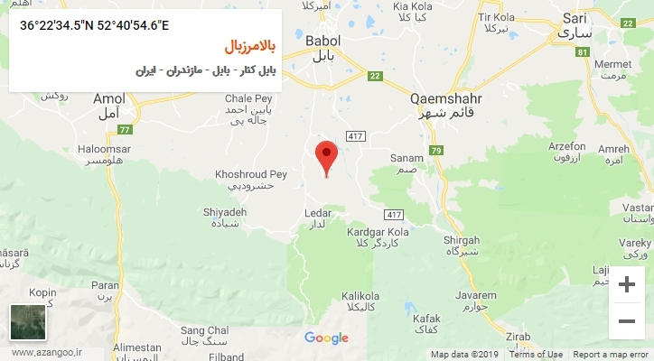 روستای بالامرزبال بر روی نقشه