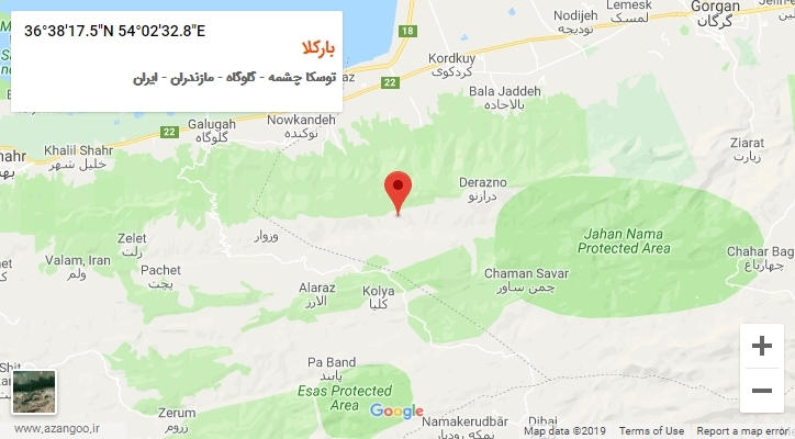 روستای بارکلا بر روی نقشه