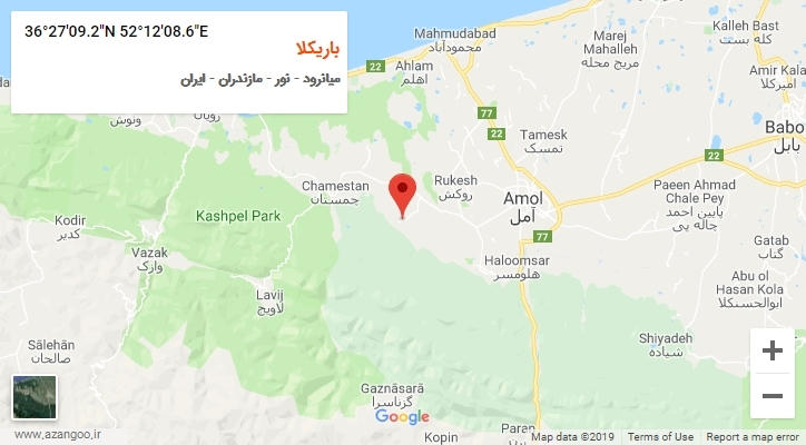 روستای باریکلا بر روی نقشه