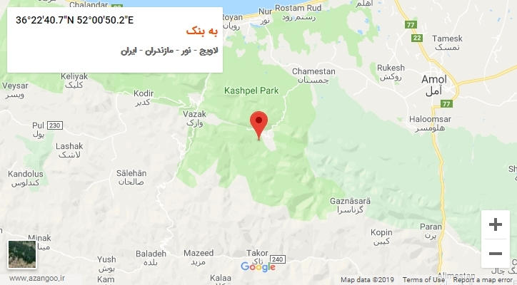 روستای به بنک بر روی نقشه