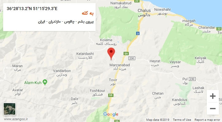 روستای به کله بر روی نقشه