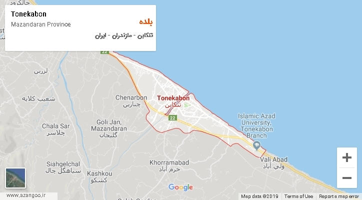 دهستان بلده بر روی نقشه