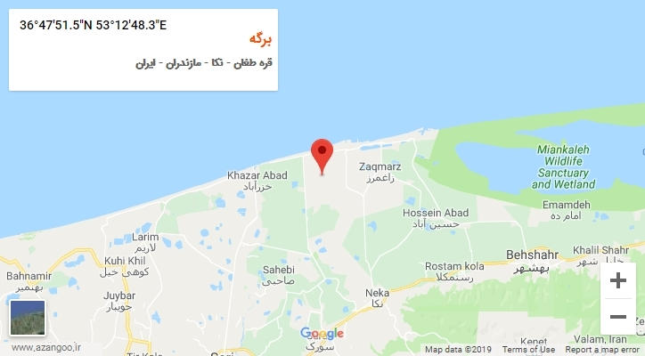 روستای برگه بر روی نقشه