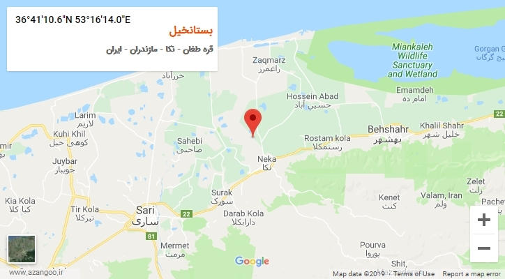 روستای بستانخیل بر روی نقشه