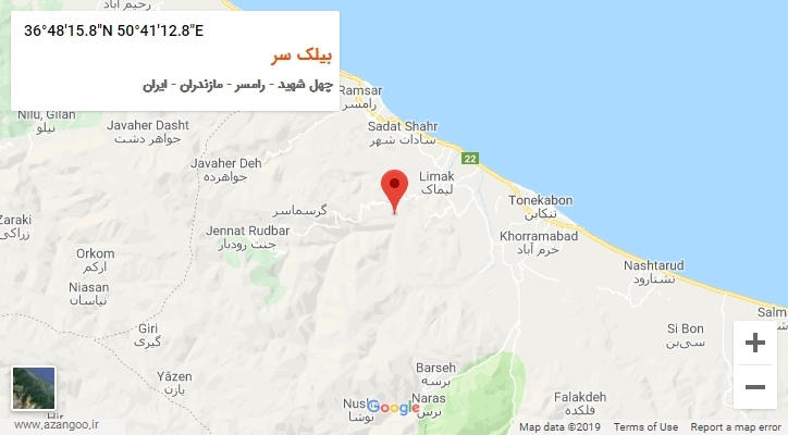 روستای بیلک سر بر روی نقشه