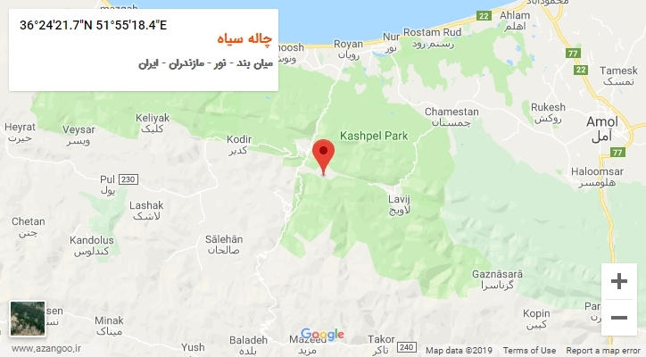 روستای چاله سیاه بر روی نقشه