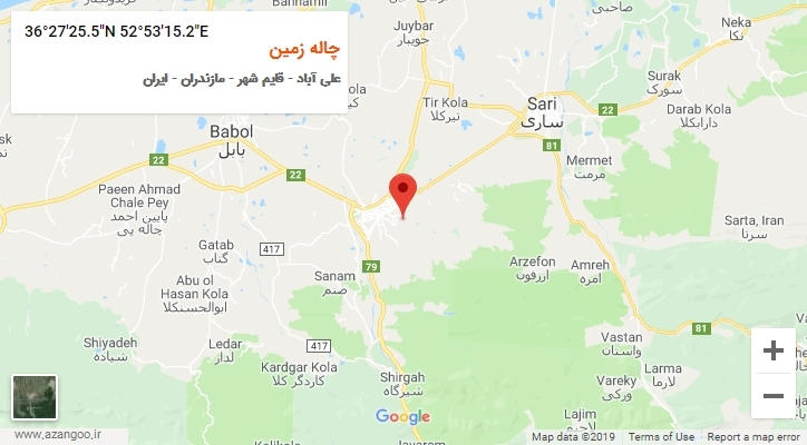 روستای چاله زمین بر روی نقشه